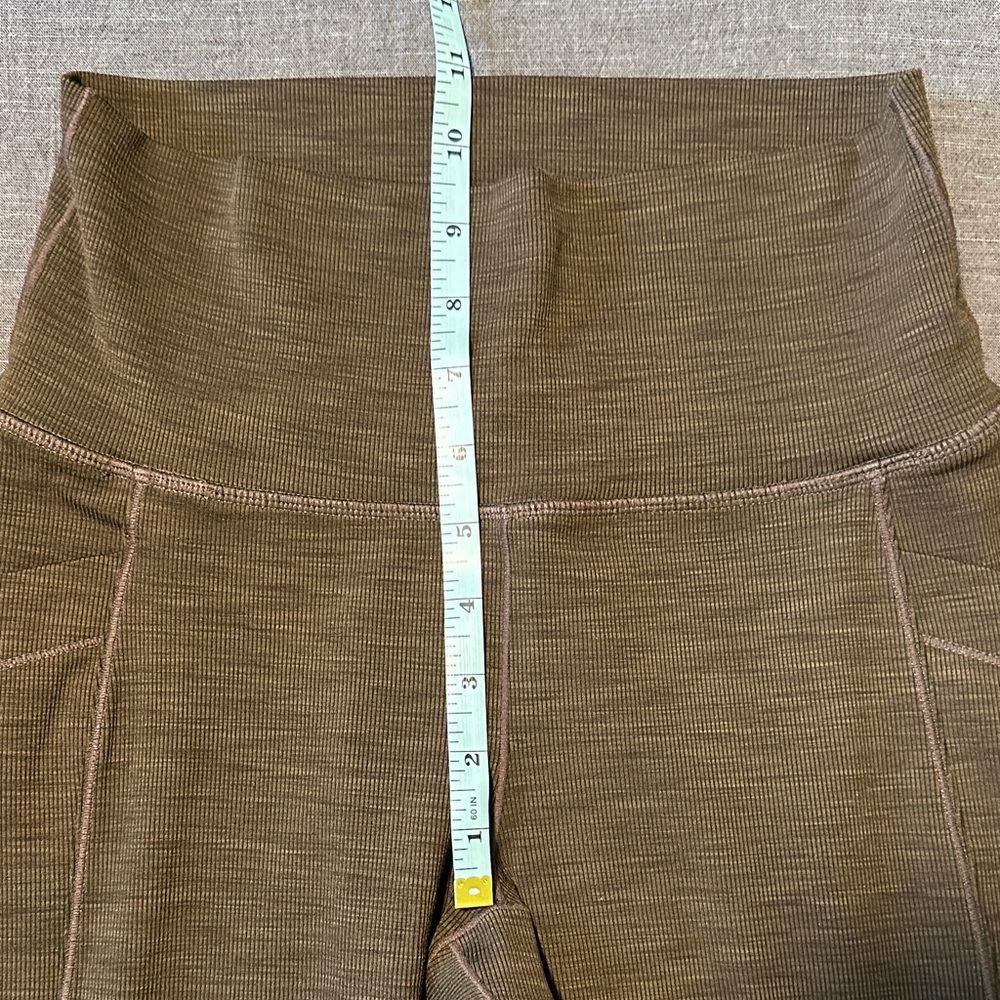 Prana Women’s Becksa Ribbed Brown Leggings with Pockets - Picture 3 of 7